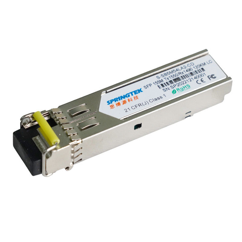 브랜드 적합하 155M 단일모드 비디 120 킬로미터 LC Tx1550/Rx1490nm DDM SFP 산업적 광 섬유용 모듈