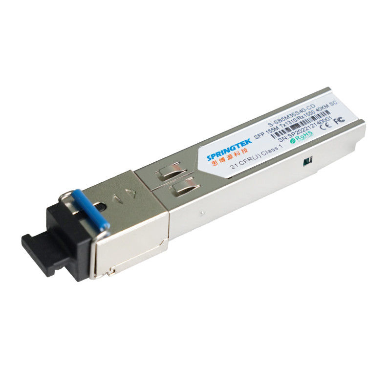 155M 적합한 쥬니퍼 / 수염 SFP BIDI  40KM 광학 모듈 TX1310nm/RX1550nm SC DDM 송수신기