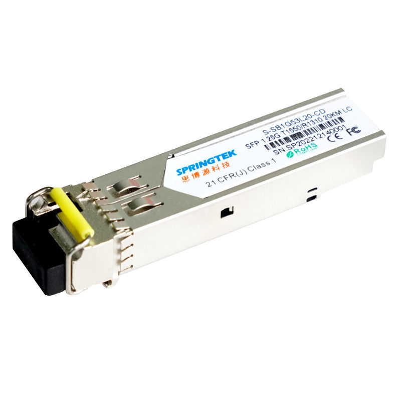 뜨거운 팔리는 SFP 단체 1.25G 20 킬로미터 WDM BIDI SFP 모듈 단일 파이버 1550/1310nm SMF 공장도 가격 SFP LC 모듈