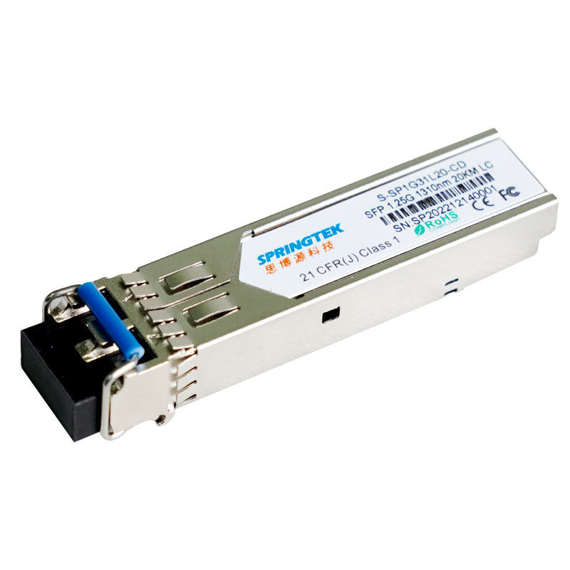 1.25G LX SFP 1310nm 20 킬로미터 1000BASE LX 단일모드 듀얼 섬유 LC DDM 송수신기 모듈 1G LX 20 킬로미터