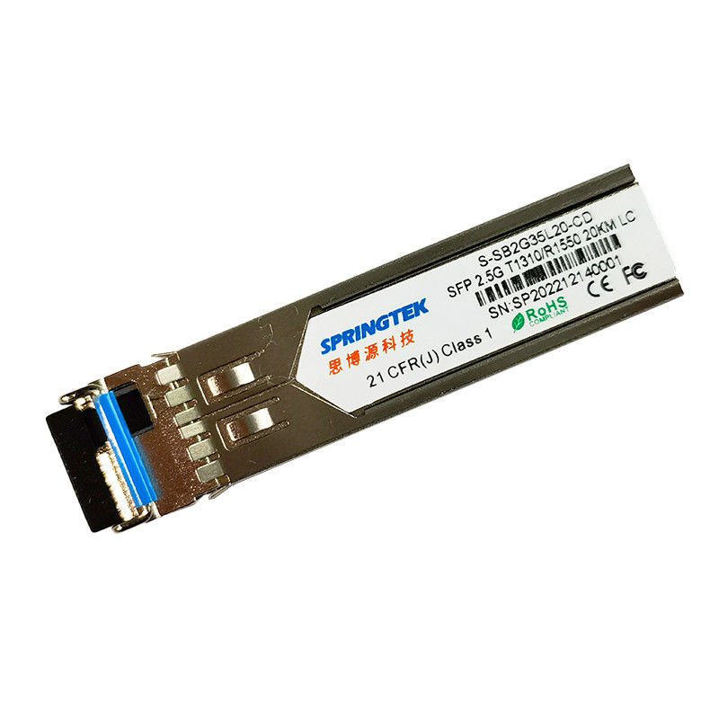 SFP BIDI 20km OEM LC 2.5G T1310/R1550nm 광 수신기 모듈 DDM