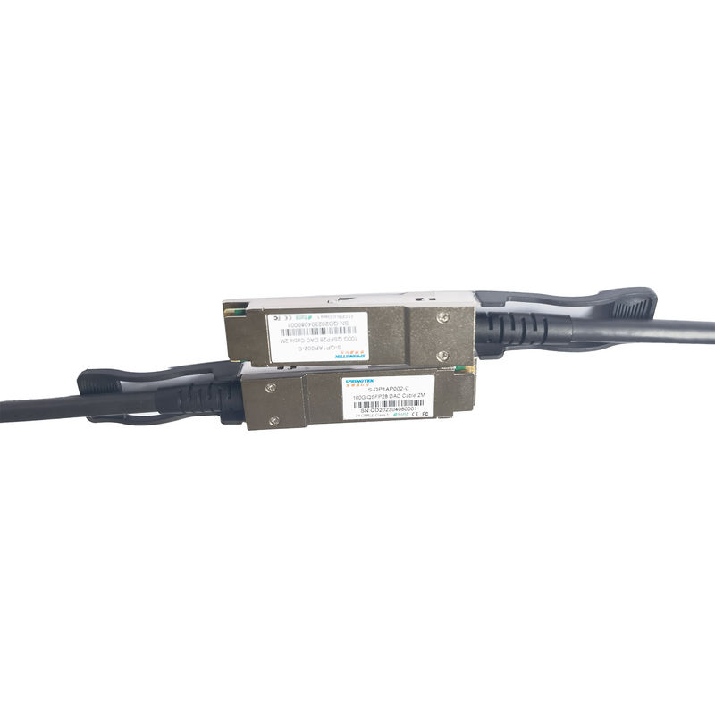 QSFP28 DAC 케이블 2M 적합한 수염 어바이어 노키아에 대한 100G 직접 접속 구리 케이블 QSFP28