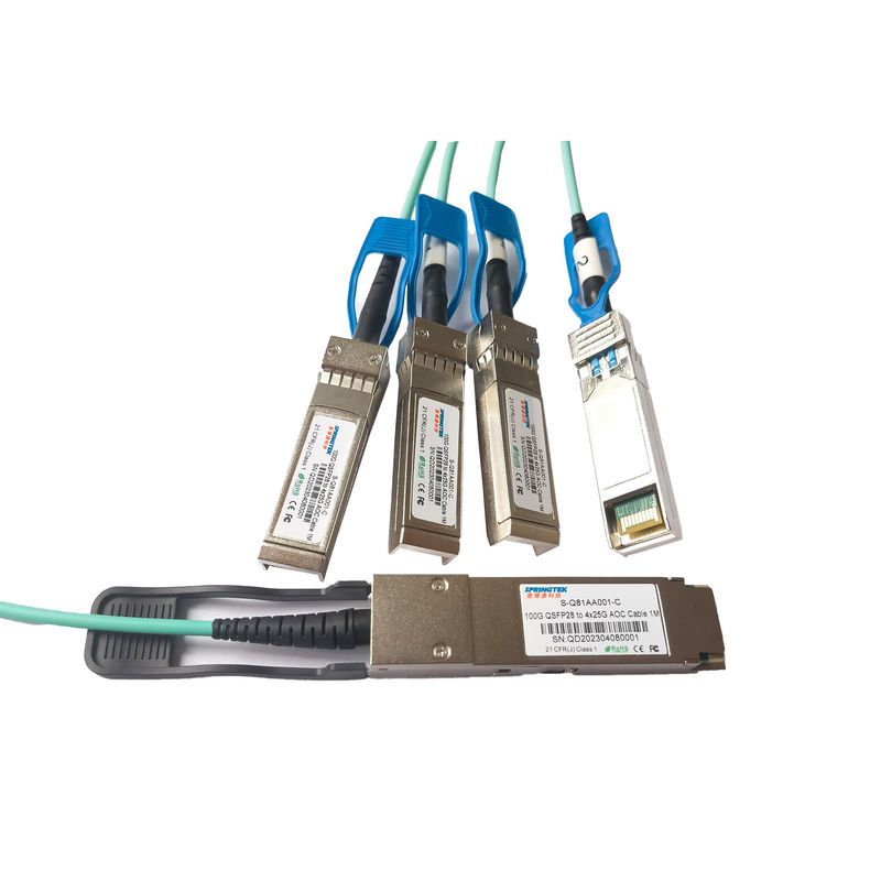 4x25G SFP28 탈출 활동적 광케이블에 대한 1m (3ft) Ｓ -Q81AA001 Ｃ 1M 적합한 100G QSFP28