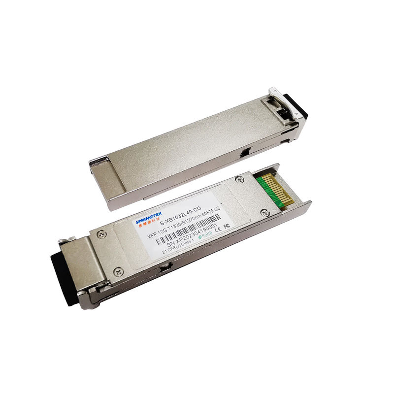 BIDI 40KM 1330nm 1270nm 단일 파이버 10G XFP 송수신기 BX XFP LC 광학 모듈